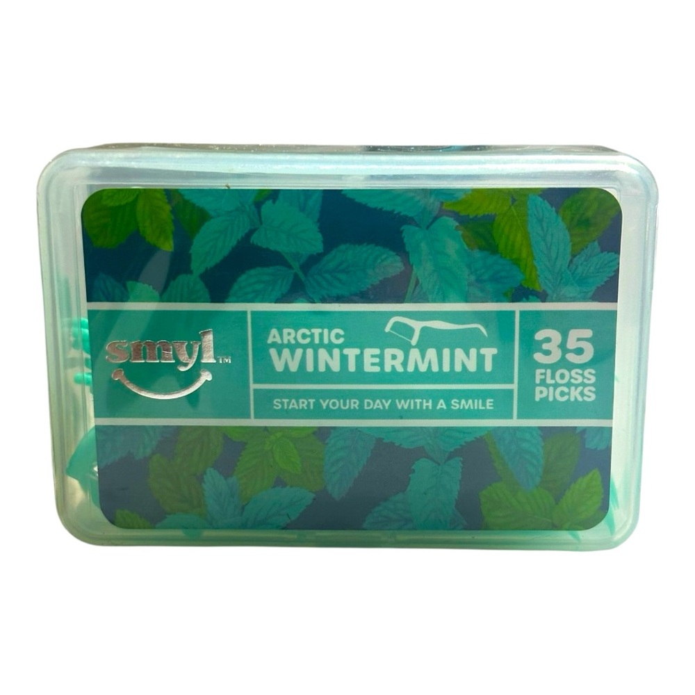 SMYL 35 Pk Arctic Wintermint Dental Floss Picks Travel Kit NWT